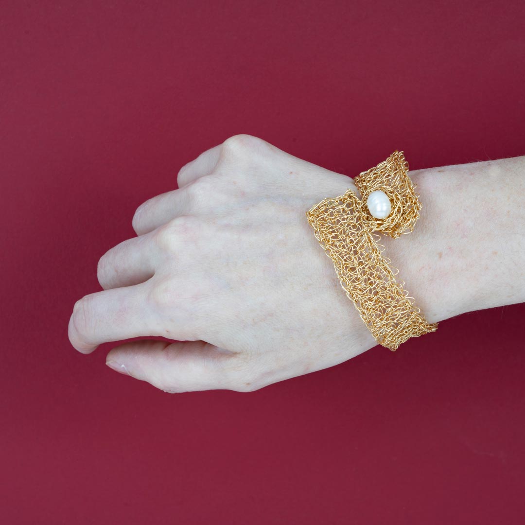 Bracelet décalé perle baroque