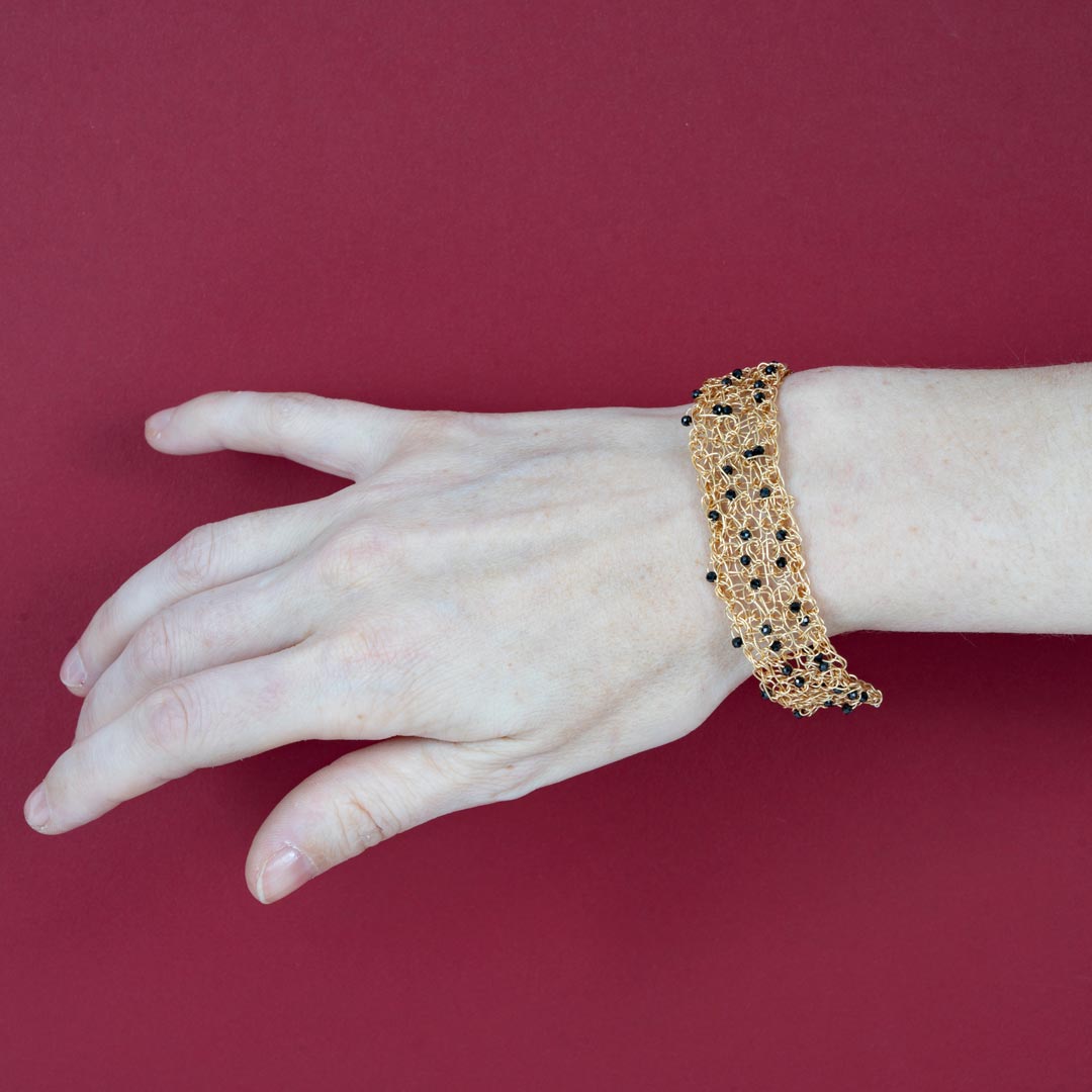 Bracelet Élégance Spinelle Noir