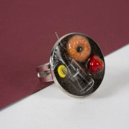 Bagues Bon Appétit – Miniatures en Résine Epoxy sur Métal Patiné – Image 9