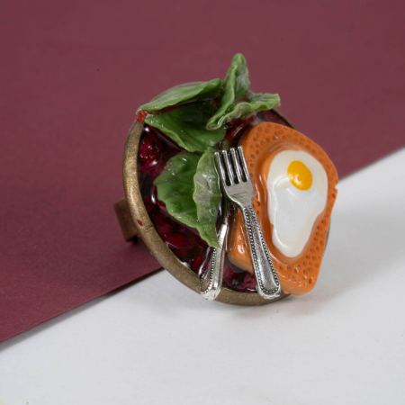 Bagues Bon Appétit – Miniatures en Résine Epoxy sur Métal Patiné – Image 10