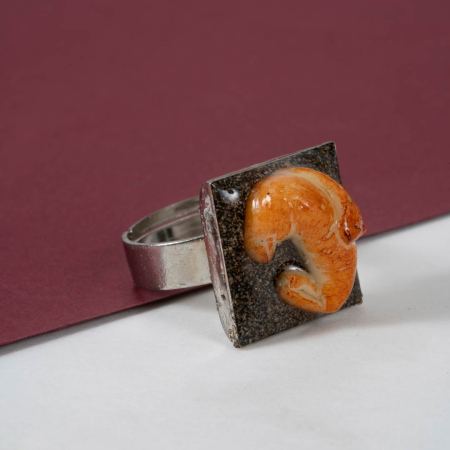 Bagues Bon Appétit – Miniatures en Résine Epoxy sur Métal Patiné – Image 7