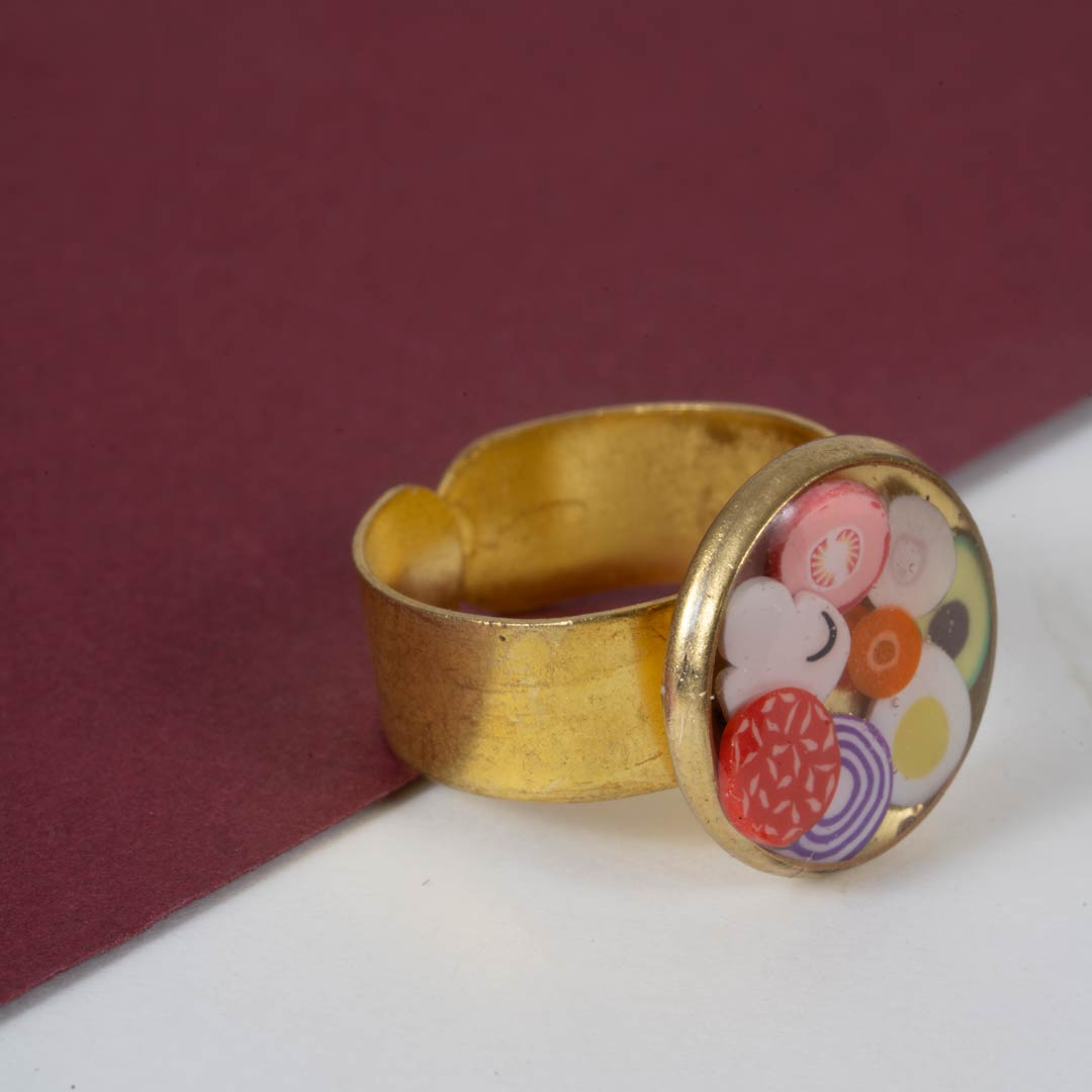 Bagues Épicerie Fine – Miniatures en Résine Epoxy sur Métal Patiné